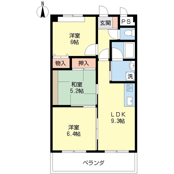 パークスクエア(3LDK/2階)の間取り写真