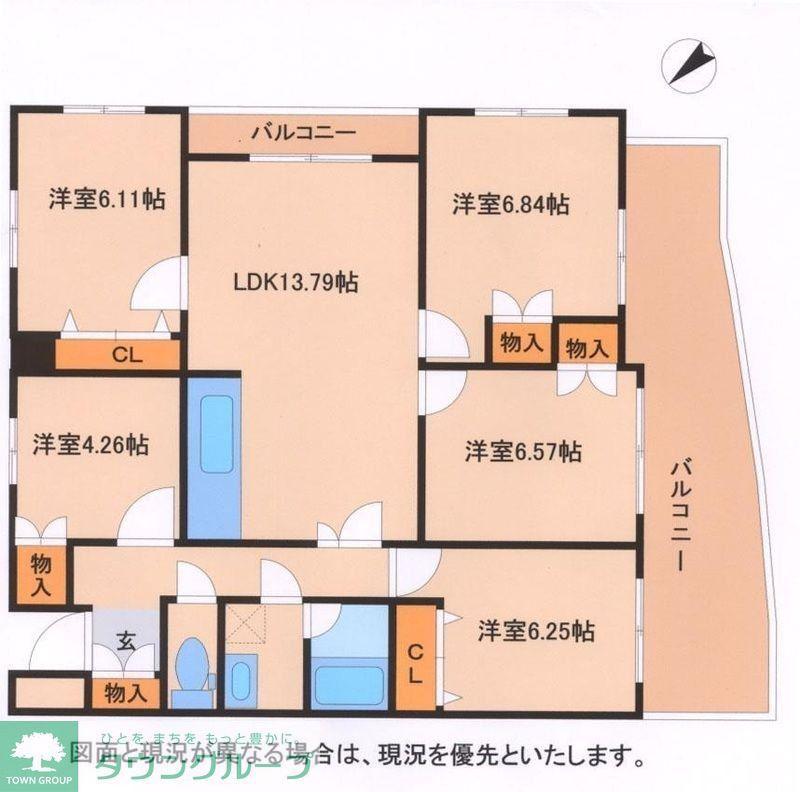 シェモア松戸(5LDK/3階)の間取り写真