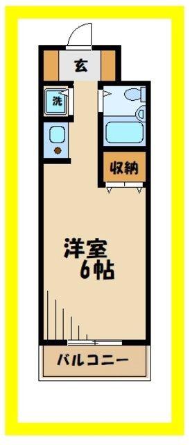 モナークマンション溝の口第3(ワンルーム/2階)の間取り写真
