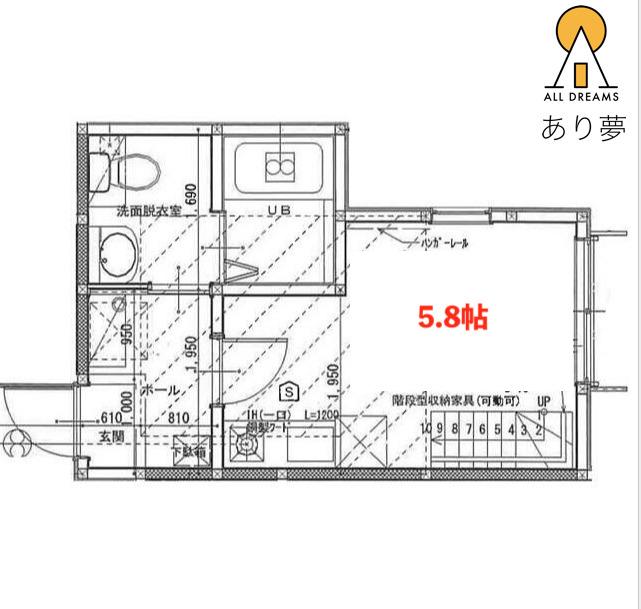 TGハウス石川町(ワンルーム/2階)の間取り写真