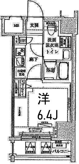 アイルYOKOHAMA関内(1K/8階)の間取り写真