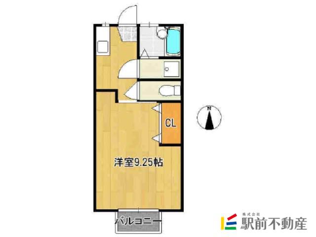 ルージュ医大北(1K/2階)の間取り写真