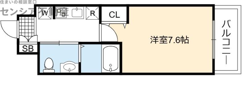 エスリード森ノ宮駅前(1K/5階)の間取り写真