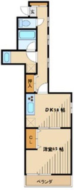 ヴェルヒルズ町田(1DK/10階)の間取り写真