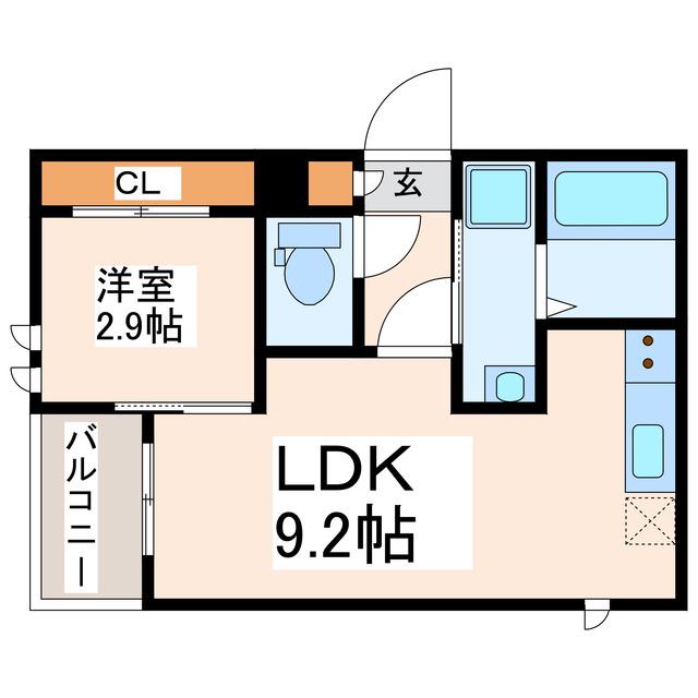 REGALEST花園(1LDK/2階)の間取り写真