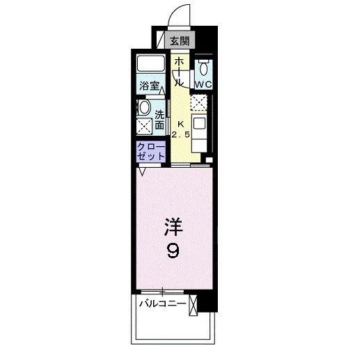 グラン ナ ソレイユ(1K/3階)の間取り写真