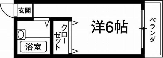STUDENT MATSUDA(ワンルーム/2階)の間取り写真