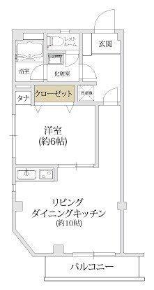 メルベーユ梶ヶ谷(1LDK/3階)の間取り写真