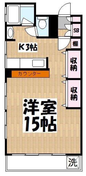 第一力蔵ビル(ワンルーム/8階)の間取り写真