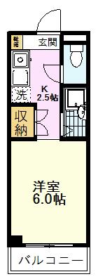 児島ビル(1K/4階)の間取り写真