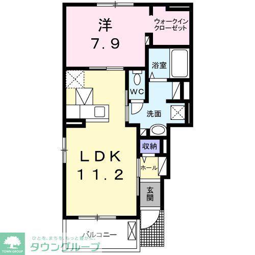 オリージャ(1LDK/1階)の間取り写真
