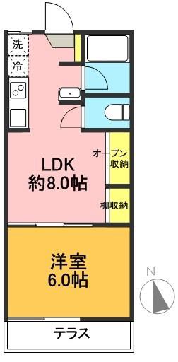 ザ・コンパニオン(1LDK/1階)の間取り写真