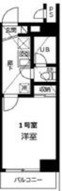 フラット浦和(1K/2階)の間取り写真