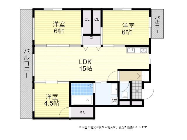 リファレンス城崎(3LDK/12階)の間取り写真