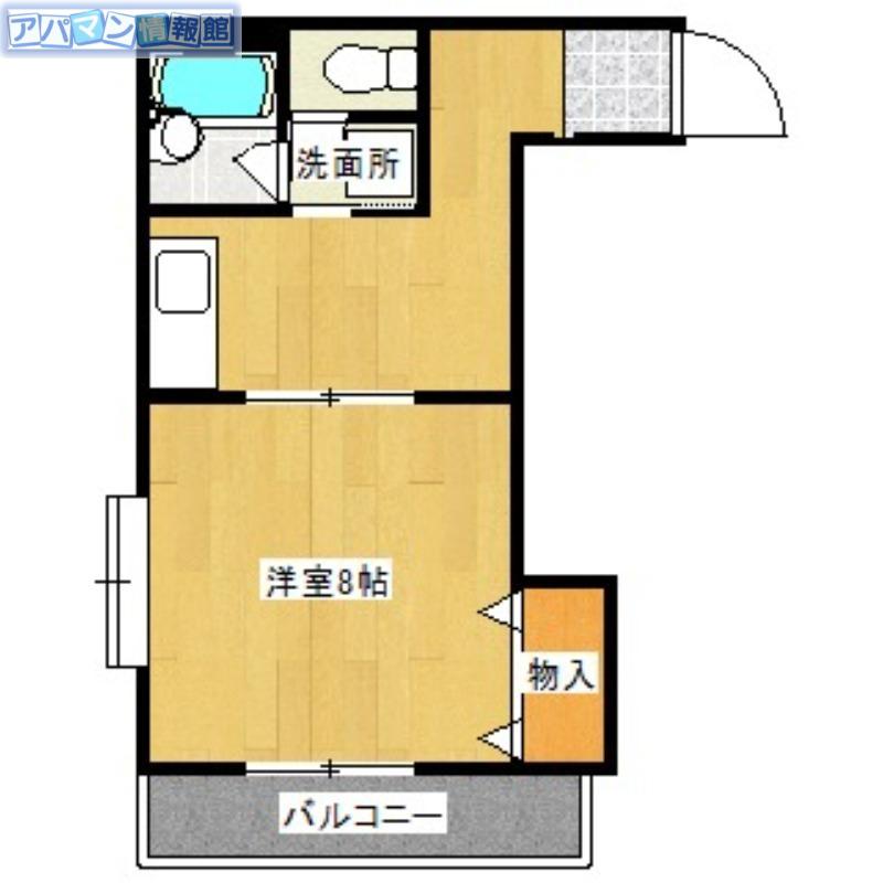 リベルテ小針(1K/2階)の間取り写真