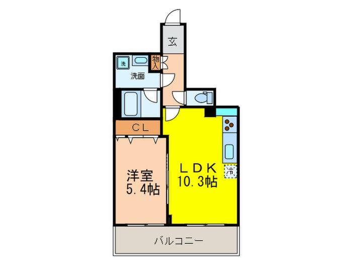 銀座レジデンス伍番館(1LDK/11階)の間取り写真