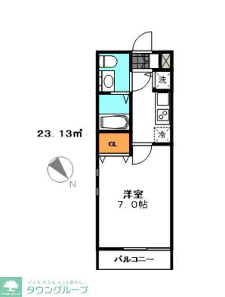 ルセント新瑞橋(1K/1階)の間取り写真