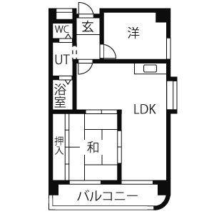 ファミール牧の里(2LDK/4階)の間取り写真