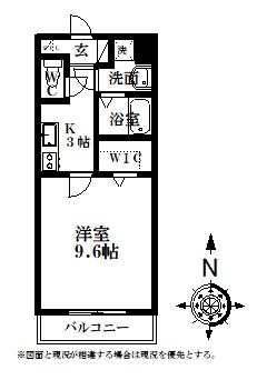 BELLE元浜(1K/5階)の間取り写真