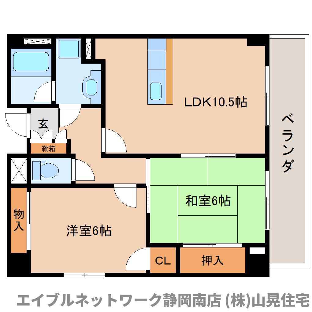 カーサフォンテ(2LDK/3階)の間取り写真