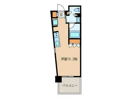 プライムメゾン早稲田通(ワンルーム/6階)の間取り写真