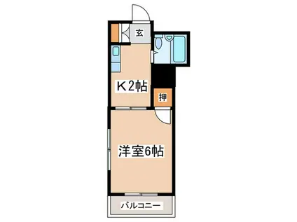 サンハイツ吉田(1K/1階)の間取り写真