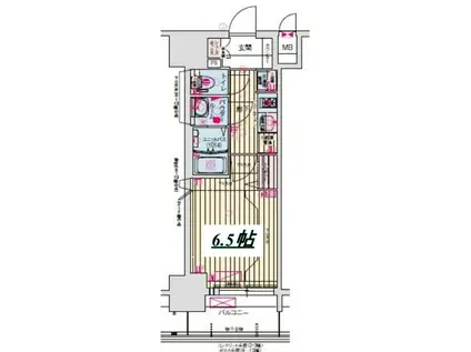 プレサンスTHE新栄(1K/3階)の間取り写真