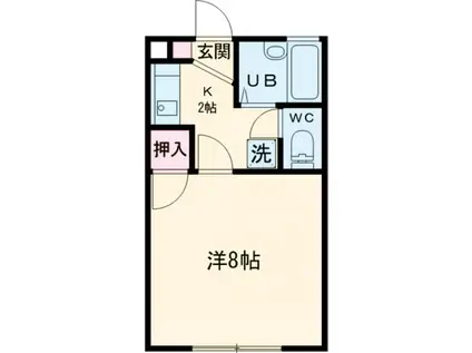 ステータス2(1K/1階)の間取り写真