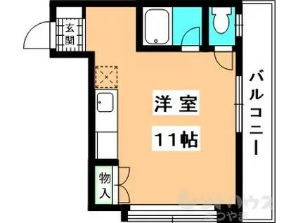 ビューハイツ樋又(ワンルーム/1階)の間取り写真