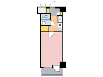 ピュアシティ横浜(1K/11階)の間取り写真