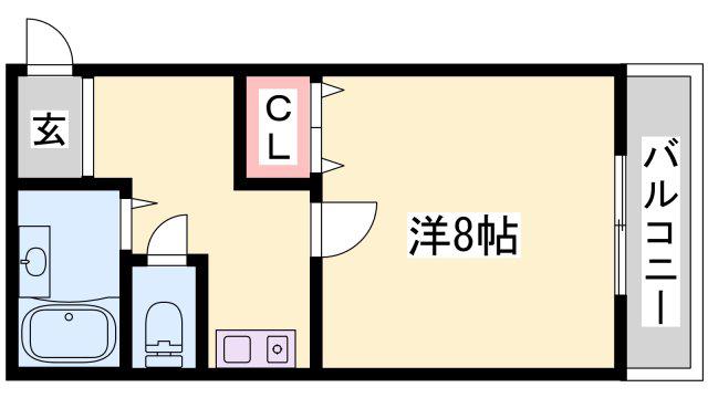 ルーキー東条マンション(1K/3階)の間取り写真
