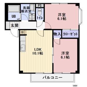 PASCA(2LDK/1階)の間取り写真