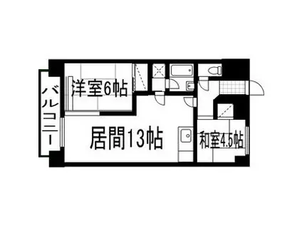 第2井川ハイツ(2LDK/7階)の間取り写真