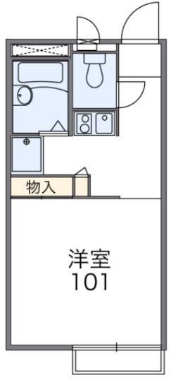 レオパレススクエア(1K/1階)の間取り写真