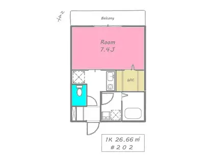 MER五番館(ワンルーム/2階)の間取り写真