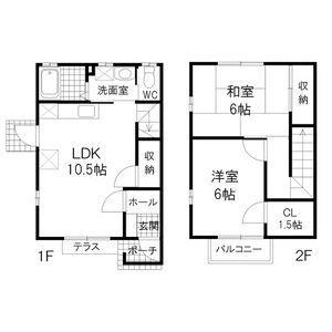ヴィヴァン・ノール(2LDK/1階)の間取り写真