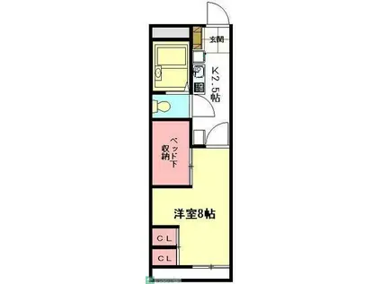 レオパレスマシューI(1K/1階)の間取り写真