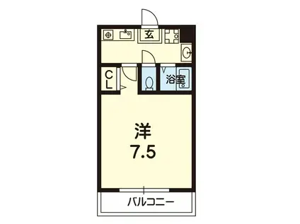 メゾン・ド・ユートピア2番館(1K/2階)の間取り写真