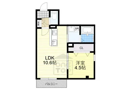 GARDENIA茨木(1LDK/1階)の間取り写真