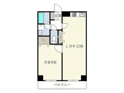 ベラビスタ柴田(1LDK/8階)の間取り写真