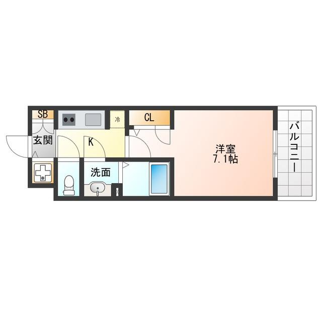 S-RESIDENCE大和田ALINE(1K/13階)の間取り写真