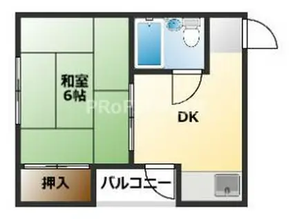グレース岸里(1K/3階)の間取り写真