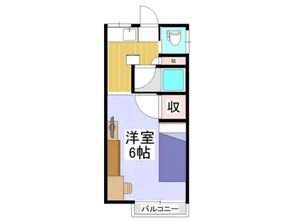 コーポ佐久間(1K/2階)の間取り写真
