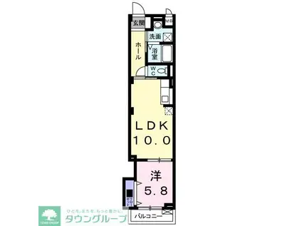 レジデンス東矢口(1LDK/2階)の間取り写真