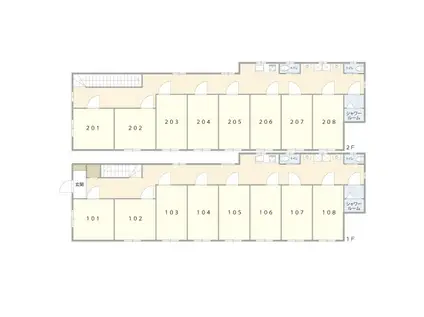 YADOKARI東長崎(ワンルーム/1階)の間取り写真