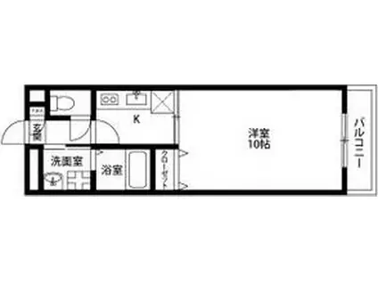 アンプルールフェールGLANDMOB(1K/3階)の間取り写真