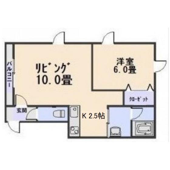 シェルメゾンダイチ(1LDK/1階)の間取り写真