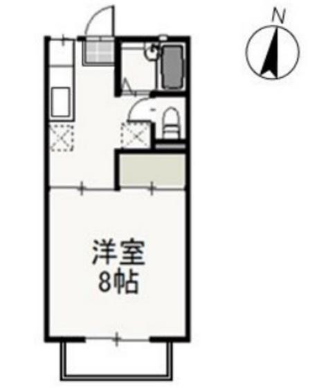 サンコーポ東古松(1K/2階)の間取り写真
