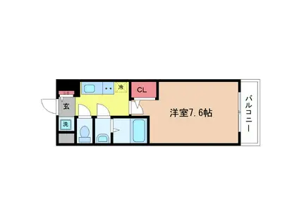 リッツ加島(1K/12階)の間取り写真