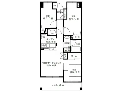 サクセス西高島平(3LDK/5階)の間取り写真
